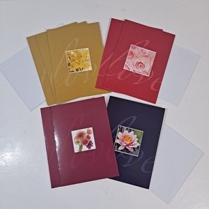 Lawson Falle Inspirational Cards Couples Scripture Floral W/Envelopes Set Of 8